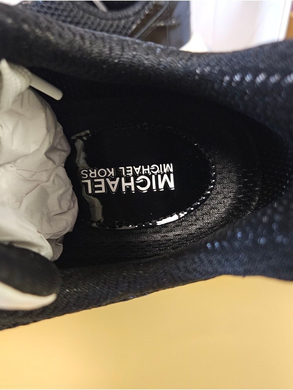 Michael Kors Black and  White Trainer Sneaker Size 8.5 - Picture 5 of 10